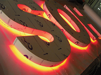 Illuminated signs for the trade