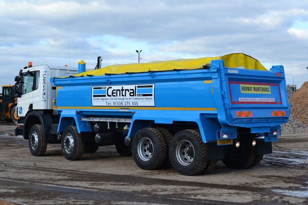 Sign makers vehicle graphics for Central Construction